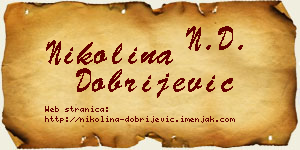 Nikolina Dobrijević vizit kartica